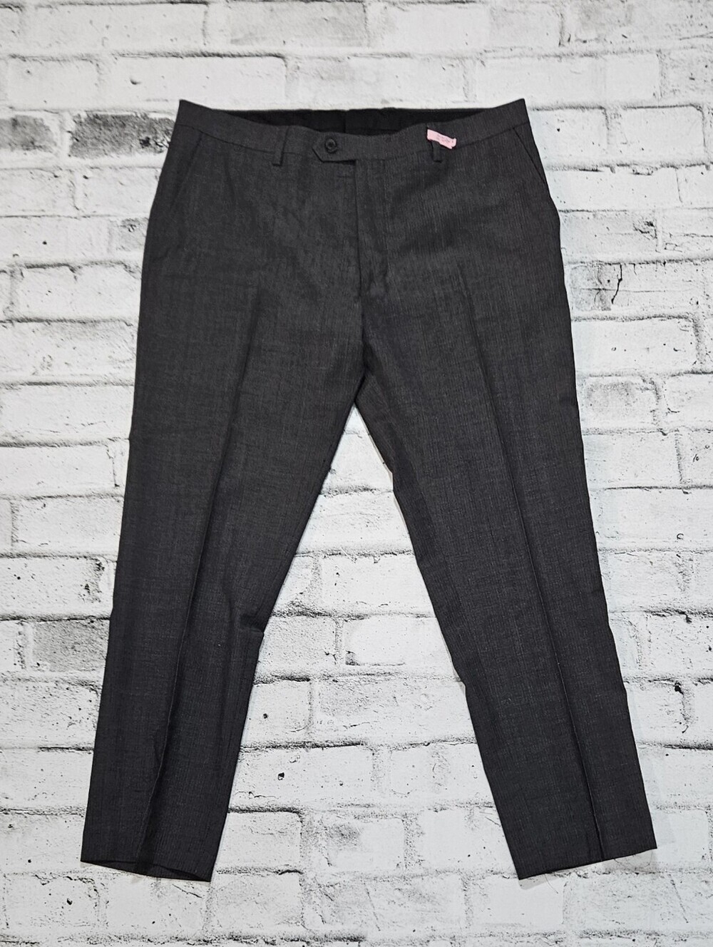 Kenneth Cole Awearness Slim Fit Dress Pants Charcoal Gray 36